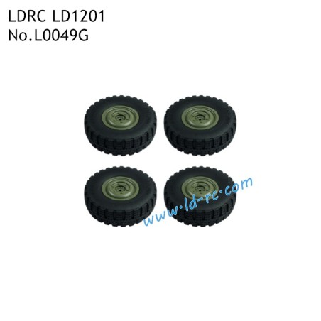 LDRC LD1201 PD-06 RC Climbing Crawler Parts Green Tires L0049G