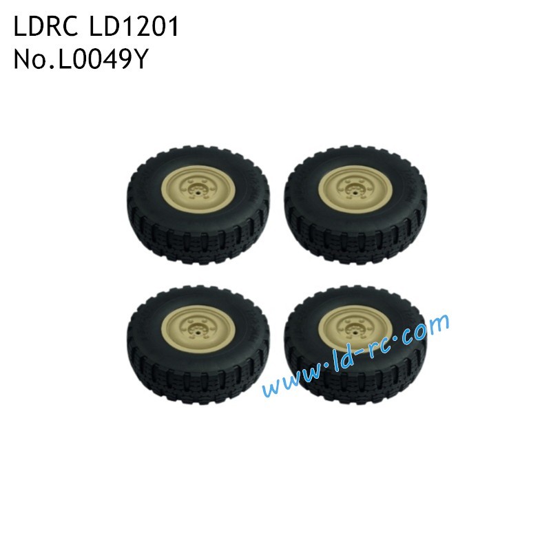 LDRC LD1201 PD-06 RC Climbing Crawler Parts Yellow Tires L0049Y