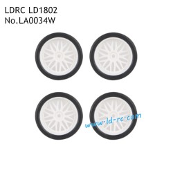 LDRC LD1802 RC Drift Car Accessories White Drift Tires LA0034W