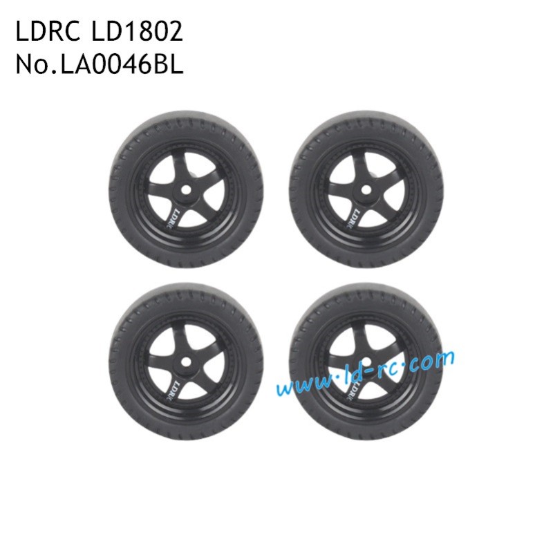 LDRC LD1802 RC Drift Car Accessories Black Drift Tires LA0046BL