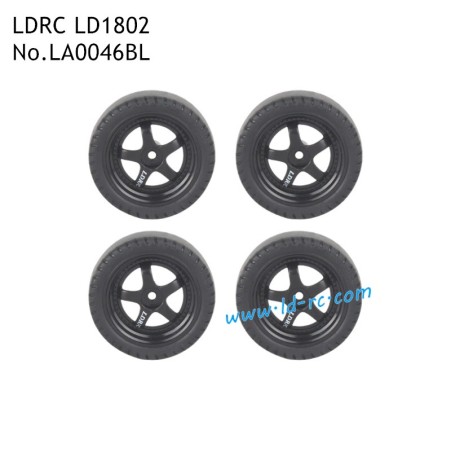 LDRC LD1802 RC Drift Car Accessories Black Drift Tires LA0046BL