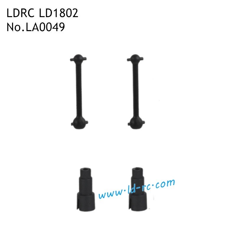 LDRC LD1802 RC Drift Car Accessories Black Drive Shafts LA0049