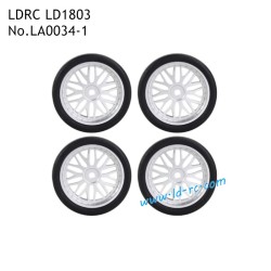 Silver Drift Tires LA0034-1 Parts for LDRC LD1803 High Speed Drift RC Truck