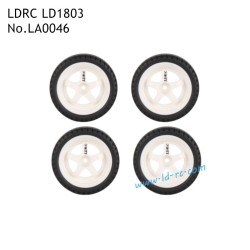 White Drift Tires LA0046 Accessories for LDRC LD1803 High Speed Drift RC Truck