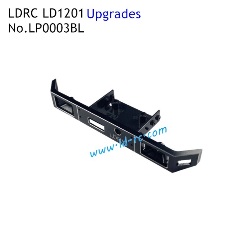 LP0003R LDRC LD1201 Uprgade Parts Metal Front Bumper Black