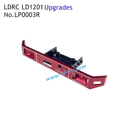 LP0003R LDRC LD1201 Uprgade Parts Metal Front Bumper Red