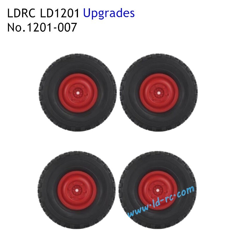 LDRC LD1201 Upgrade Parts Off-road Soft Tires Red 1201-007