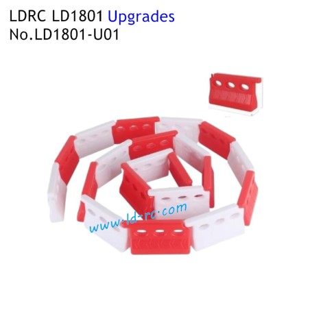 Upgrade Parts Railings Red 1801-U01 for LDRC LD1801 High Speed RC Drift Car