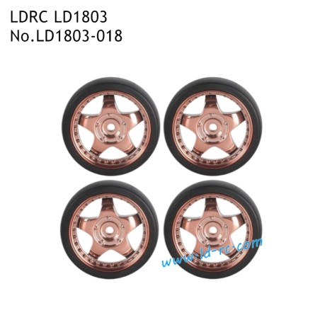 LDRC LD1803 Parts Model B Drift Tires Gold 1803-018