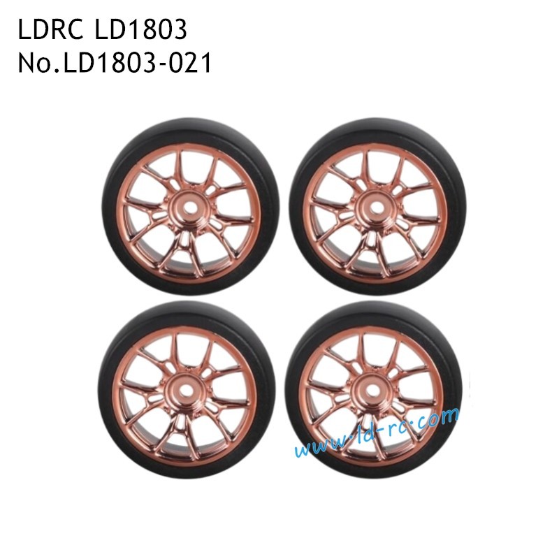 Model D Drift Tires Gold 1803-021 Parts for LDRC LD1803 RC Drift Car