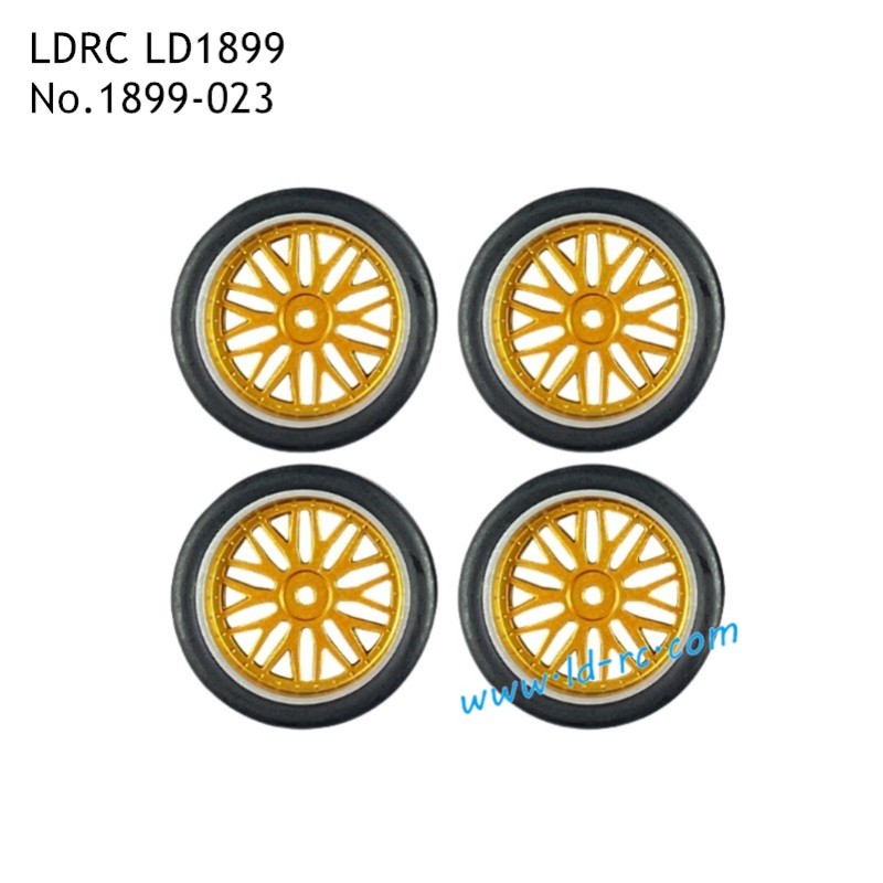 LDRC LD1899 2.4G RC Car Parts Drift Tires Yellow 1899-023