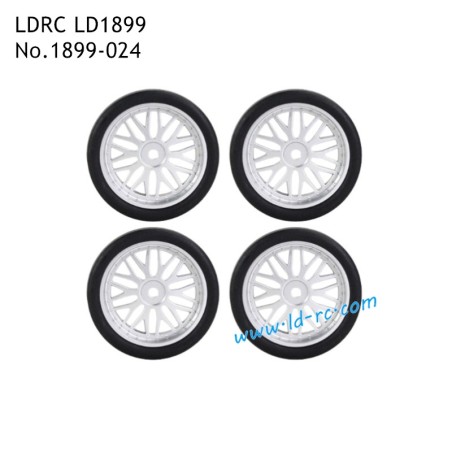 LDRC LD1899 2.4G RC Car Parts Drift Tires Silver 1899-024