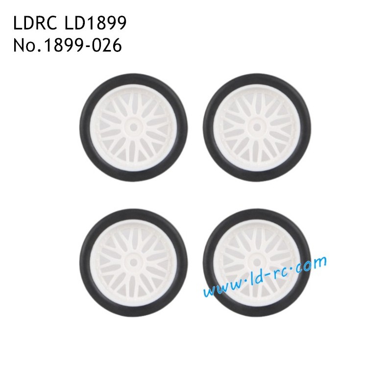 LDRC LD1899 2.4G RC Car Parts Drift Tires White 1899-026