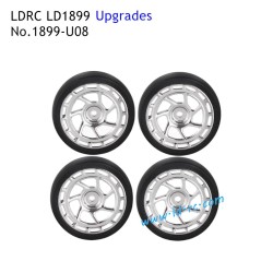 LDRC LD1899 RC Car Upgrade Parts Model C Drift Tires Silver 1899-008