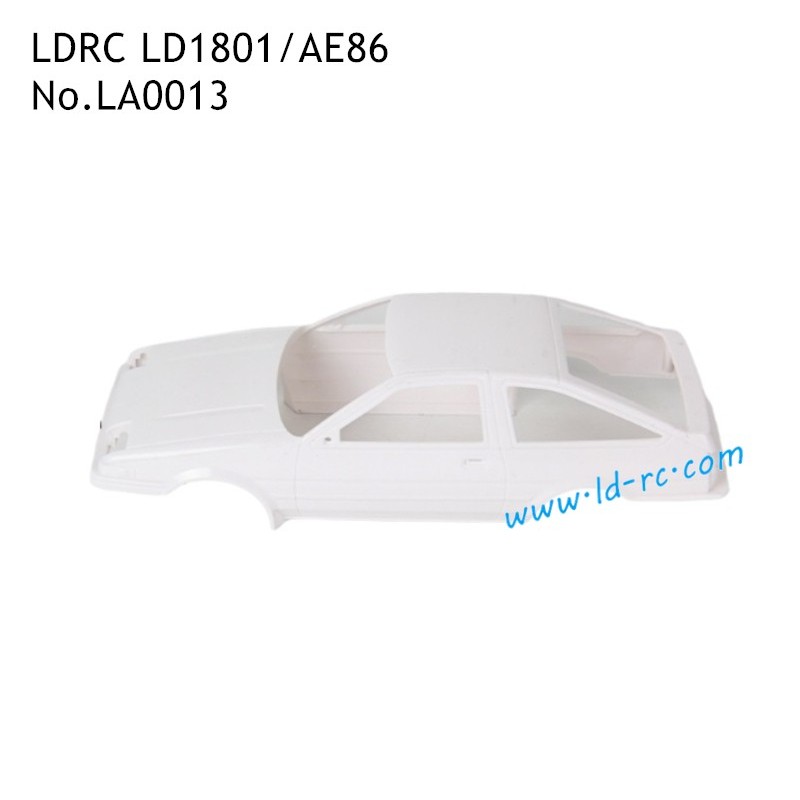 White Car Shell LA0013 Parts for LDRC LD1801/AE86 RC Drift Car