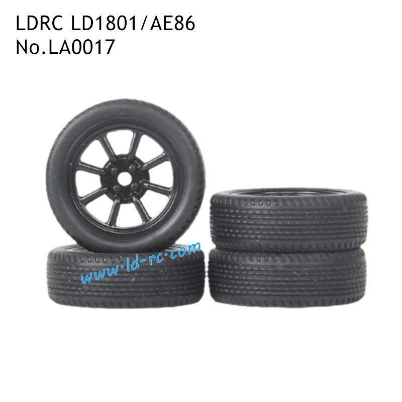 Wheels LA0017 Spare Parts for LDRC LD1801/AE86 1/18 High Speed RC Drift Car