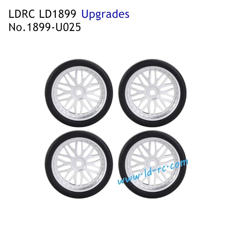 Drift Tires Silver 1899-025 Upgrade Parts for LDRC LD1899/A99 RC Truck