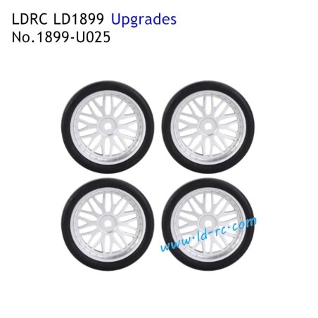 Drift Tires Silver 1899-025 Upgrade Parts for LDRC LD1899/A99 RC Truck