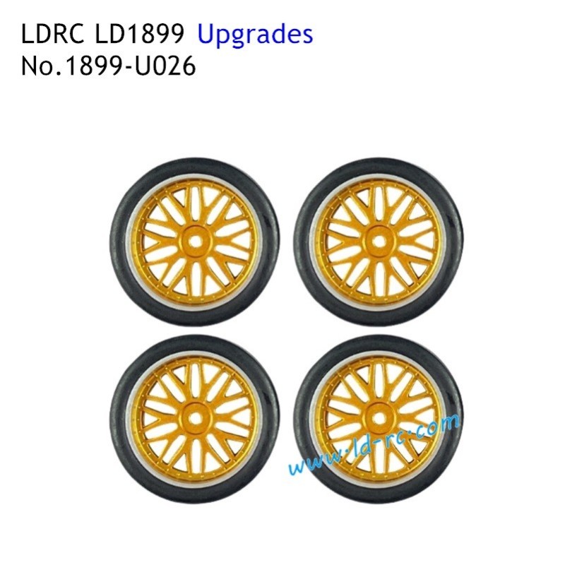 Drift Tires Yellow 1899-026 Upgrade Parts for LDRC LD1899/A99 RC Truck