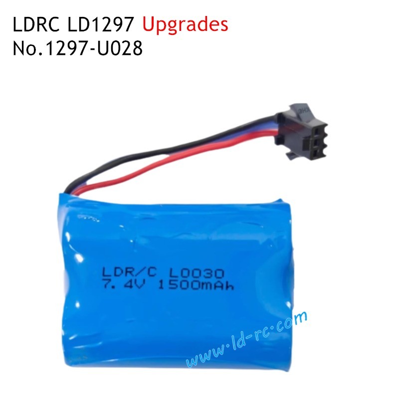 LDRC LD1297 Off-road RC Truck Upgrade Parts 7.4V 1500mAh Battery 1297-U028