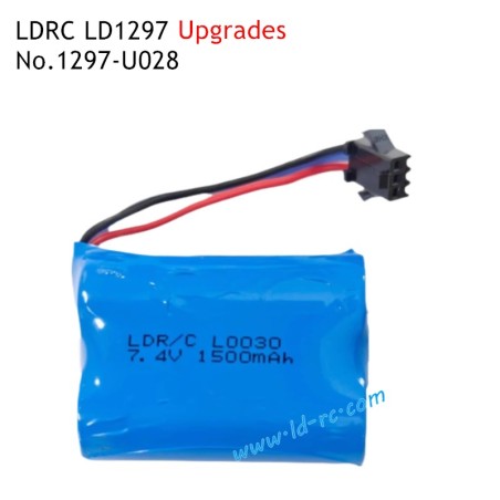 LDRC LD1297 Off-road RC Truck Upgrade Parts 7.4V 1500mAh Battery 1297-U028