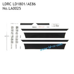 Tuning Sticker LA0026 Spare Parts for LDRC LD1801/AE86 1/18 High Speed RC Drift Car