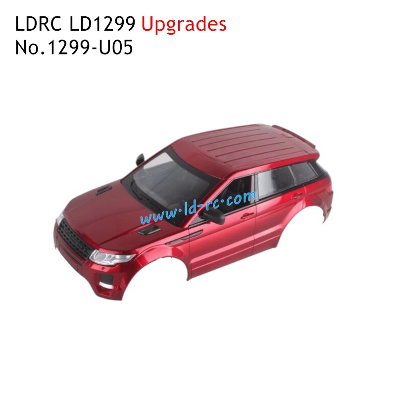 Car Shell Red 1299-U05 Upgrade Parts for LDRC LD1299 High Speed Off-road Truck