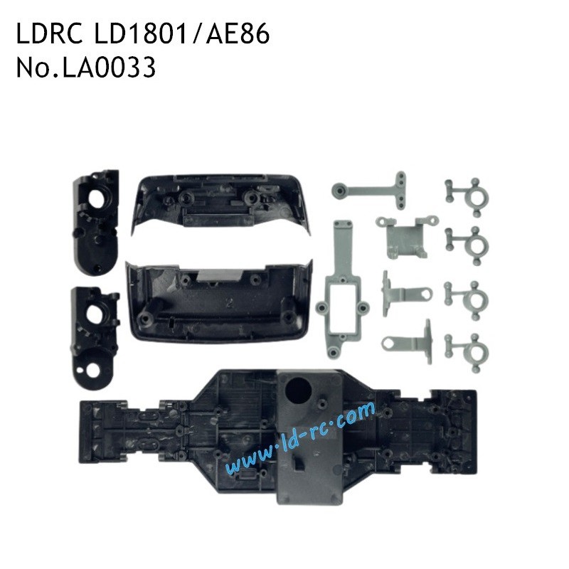 Second Generation Chassis LA0033 Spare Parts for LDRC LD1801/AE86 1/18 High Speed RC Drift Car