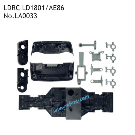 Second Generation Chassis LA0033 Spare Parts for LDRC LD1801/AE86 1/18 High Speed RC Drift Car