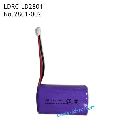 LDRC LD2801 RC Car Parts 7.4V 1200mAh PH2.0 Battery 2801-002