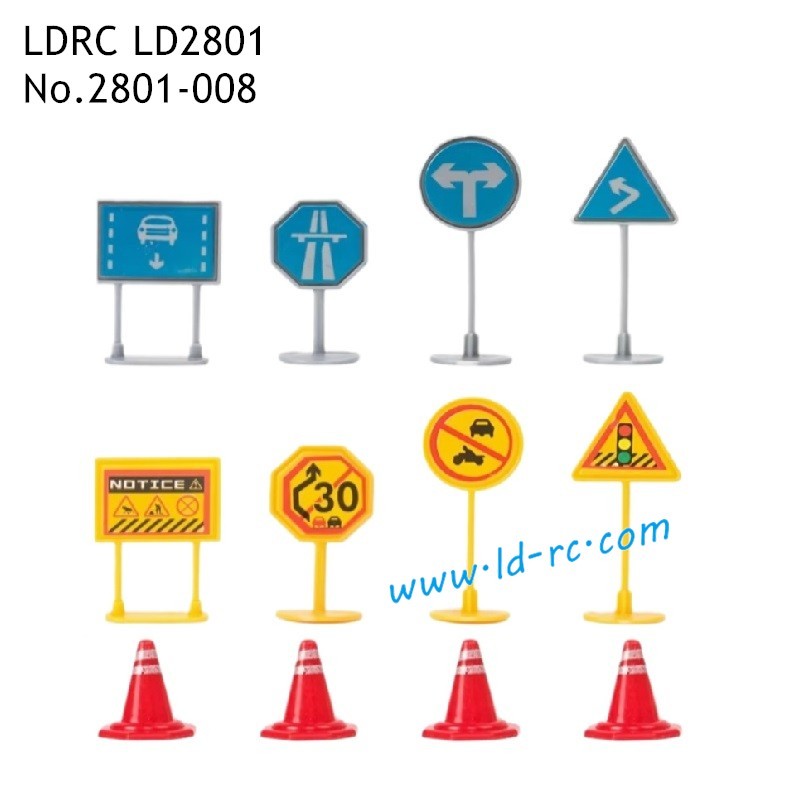 LDRC LD2801 RC Car Parts Drift Car Barricade Scene Signage 2801-008