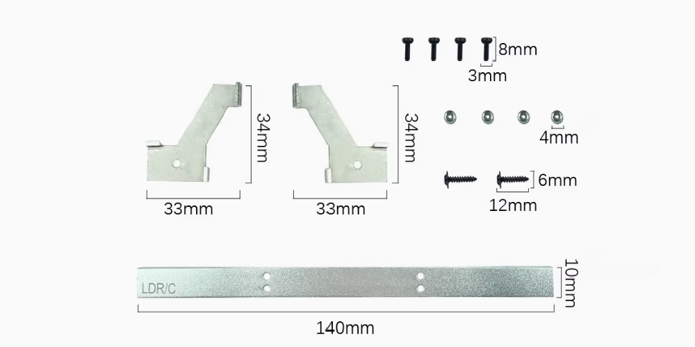 LDRC LD1201 1/12 RC Car Upgrade Parts Metal Rear Bumpers 1201-001