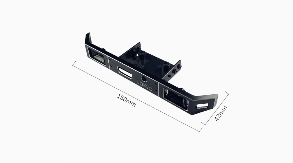 LDRC LD1201 1/12 RC Car Upgrade Parts Metal Front Bumper Black