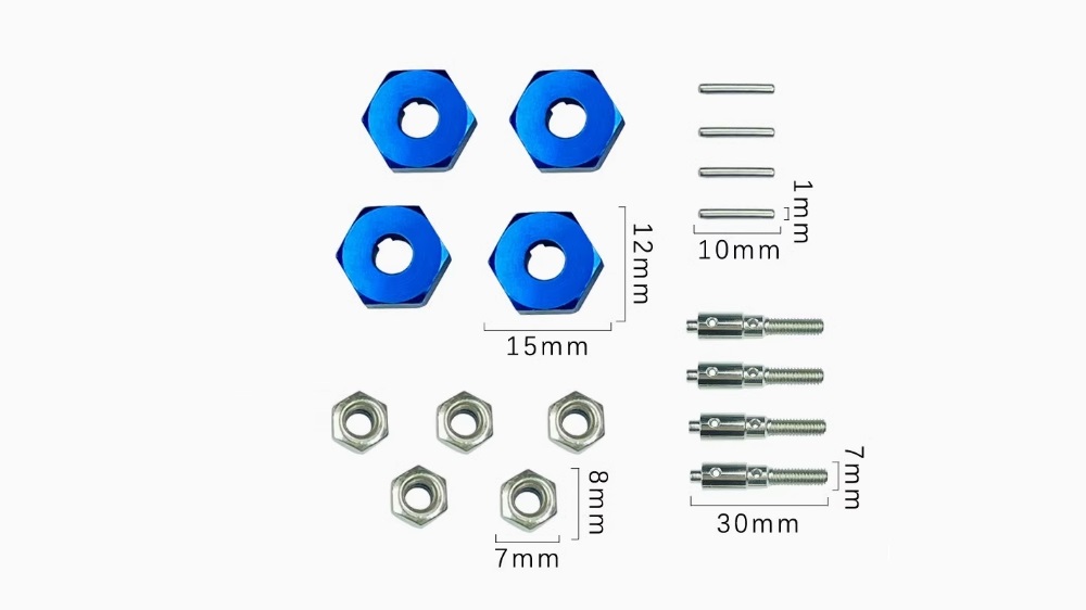 LDRC LD1201 1/12 Upgrade Parts 12mm Splicer Dimension Overview