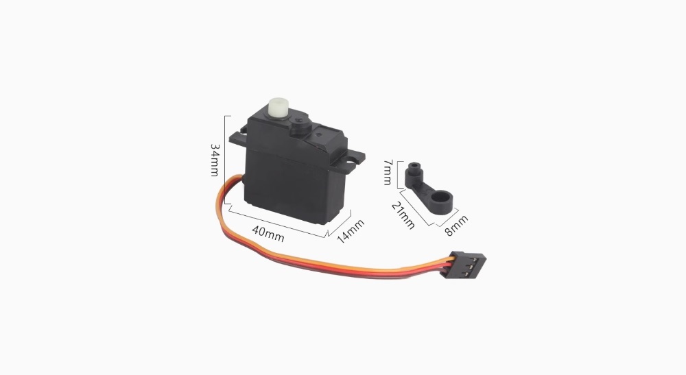 LDRC LD1297 RC Car Upgrade Parts 17g Steering Servo Dimension Overview