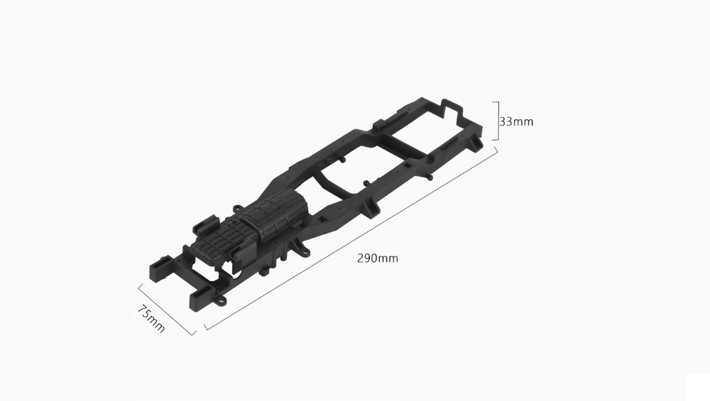 LDRC LD1297 RC Car Upgrade Parts Frame Bar Dimension Overview