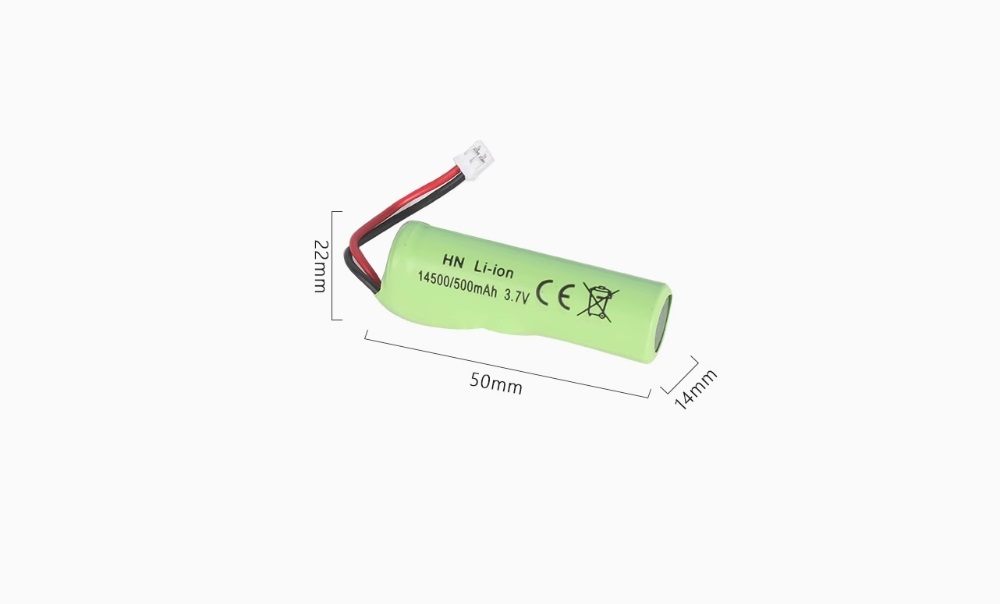 LDRC LD2801 RC Car Parts 3.7V 500mAh PH2.0 Battery Dimension Overview