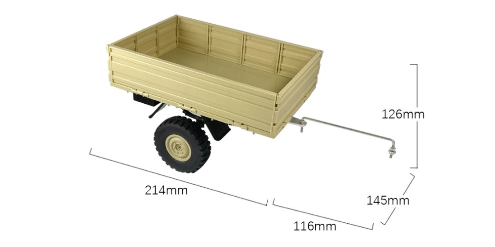 LDRC LD1201 PD-06 RC Climbing Crawler Parts Yellow Trailer L0039G