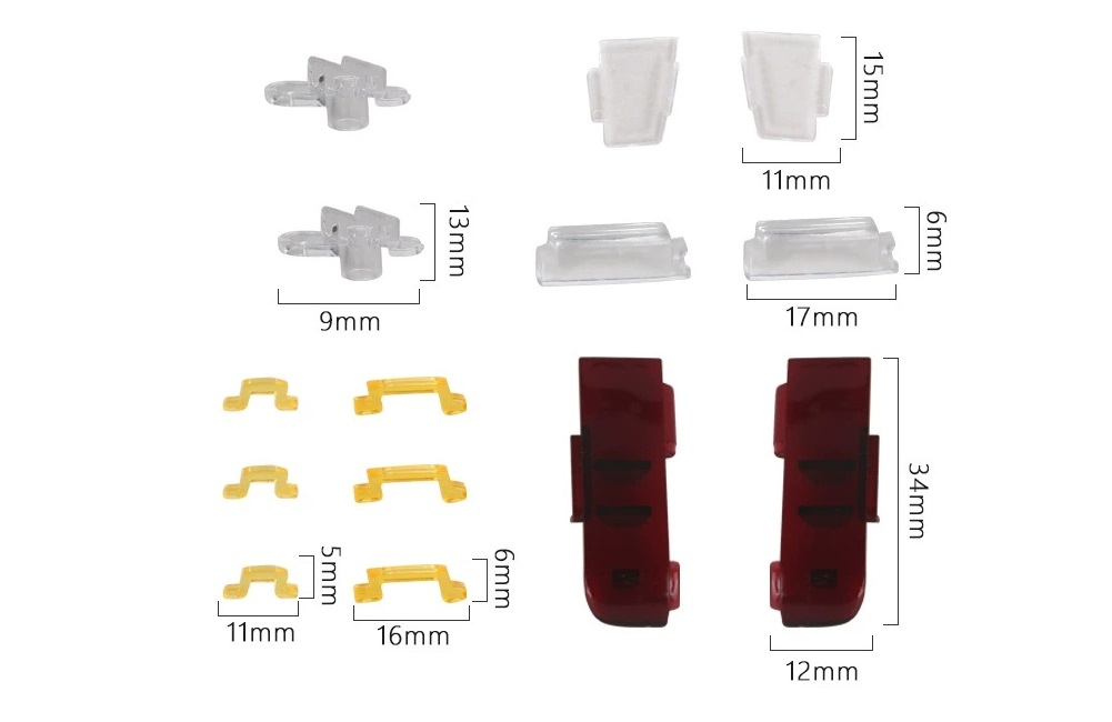 LDRC LD1802/A01 RC Drift Car Accessories FC Full Car Light Plate Dimension Overview