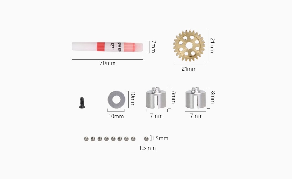 Metal Differential 1803-001 Spare Parts for LDRC LD1803 1/18 Drift RC Truck