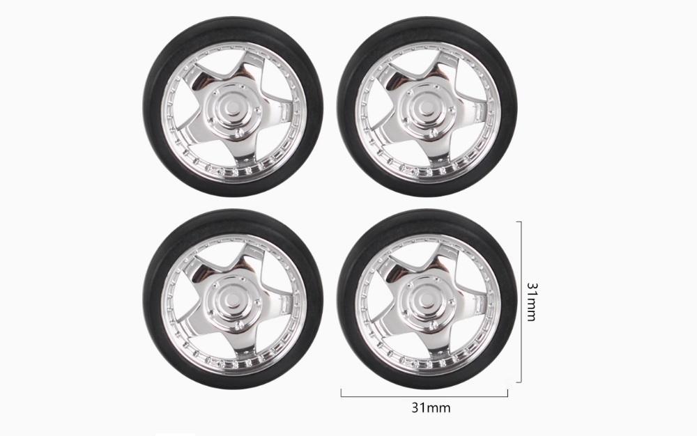 LDRC LD1803 Parts Model B Drift Tires Silver Dimension Overview