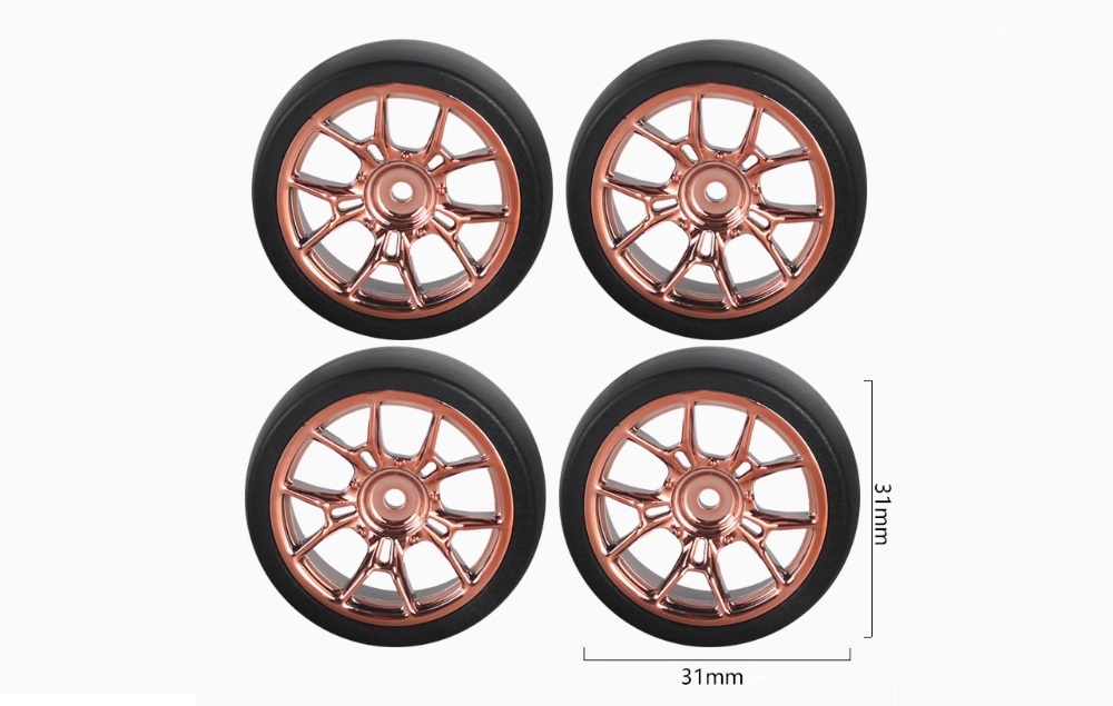 LDRC LD1803 Parts Model D Drift Tires Silver Dimension Overview