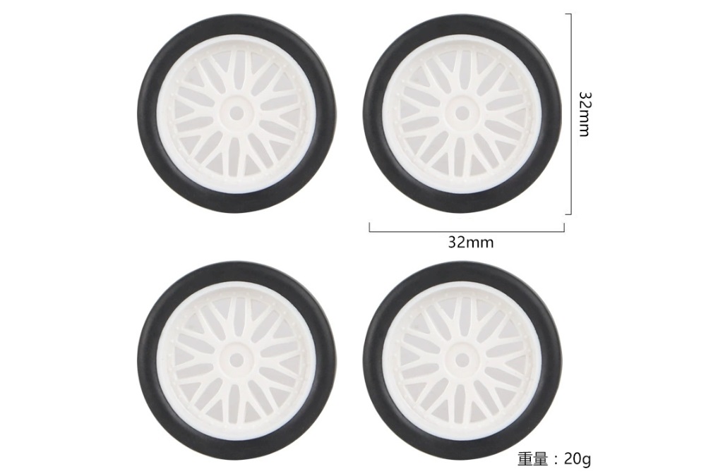 LDRC LD1803 RC Drift Car Parts White Tires LA0034W