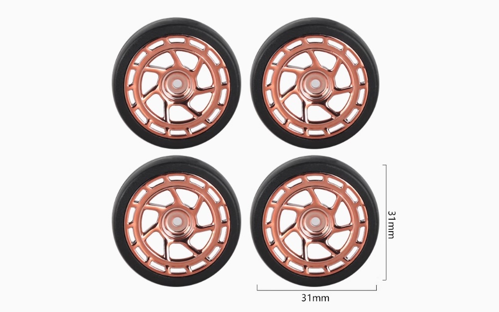 LDRC LD1899 2.4G RC Car Parts Model C Drift Tires Gold Dimension Overview